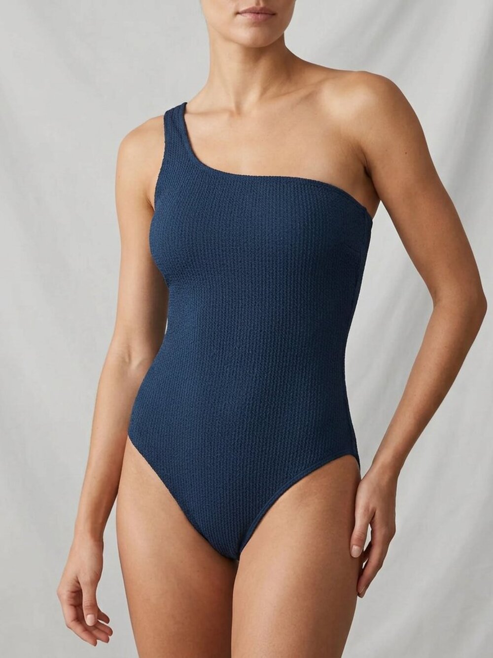 J.Crew Bathing Suit 14 Navy Blue Lined Padded One Piece Machine Wash